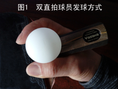 双直拍球员发球方式