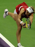 网球-德门蒂耶娃双手反拍