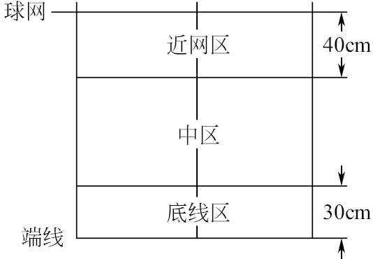 乒乓球短球长球术语示意图